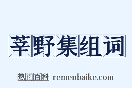 莘野集组词是什么意思的图片